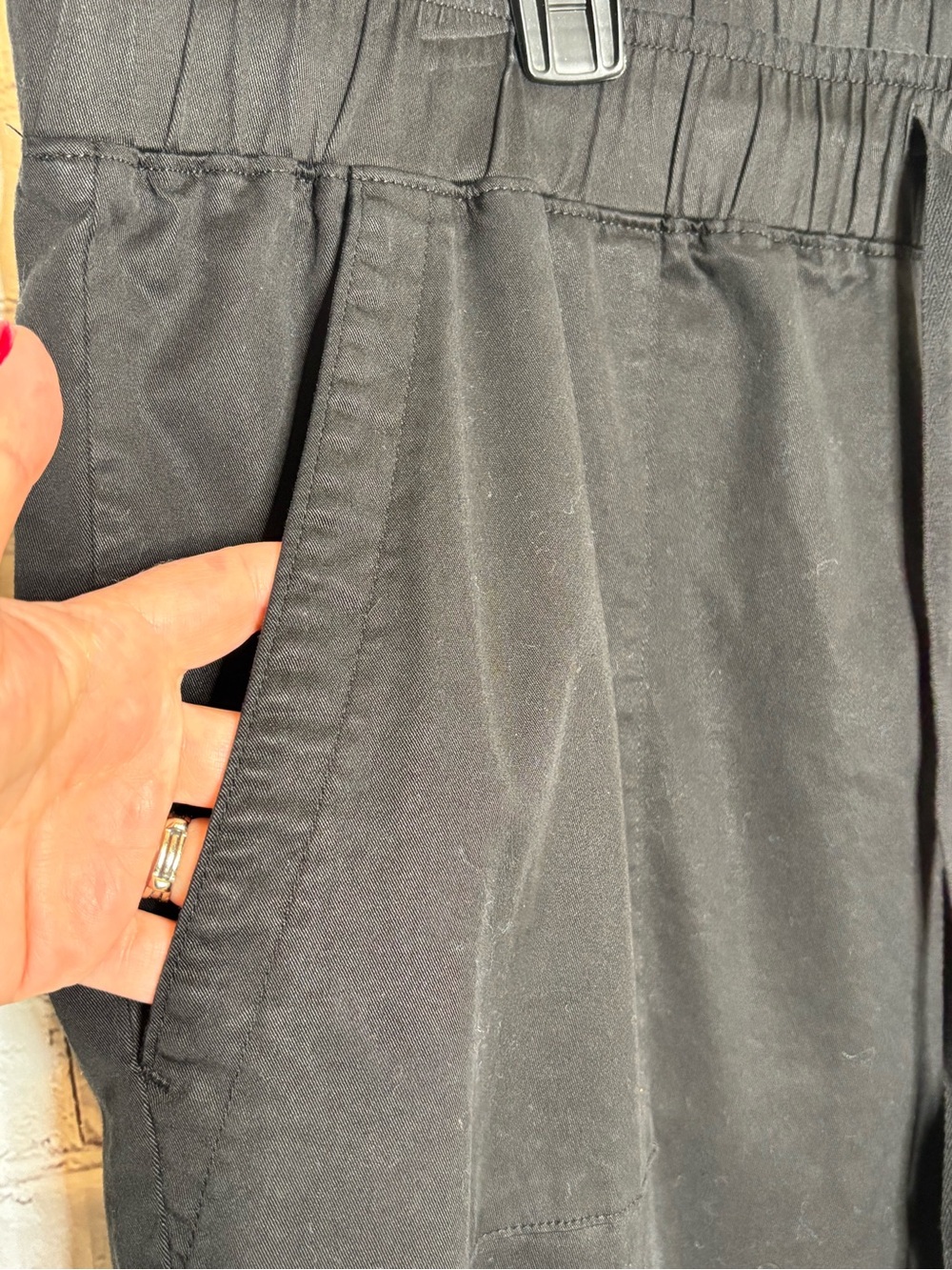 Buffalo David Bitton Black Drawstring Jogger Pants Size XL - Picture 3 of 12